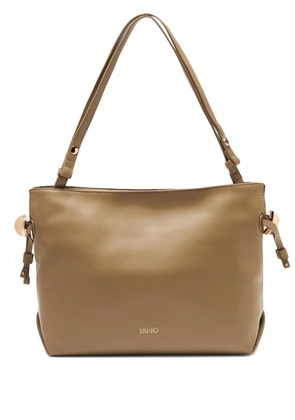 LIU JO Riccy medium logo lettering shoulder bag - Neutrals