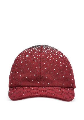 Gucci GG jacquard embellished cap - Red