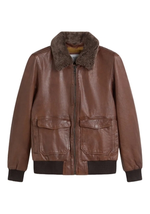 LES HÉRITIERS fur collar onyar jacket - Brown