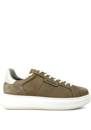Woolrich leather platform sneakers - Brown