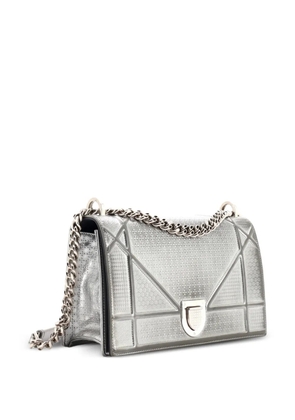 Christian Dior Pre-Owned Diorama Flap Bag Cannage Embossed Calfskin Medium shoulder bag - Silver