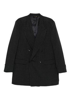 Paura Nicos pinstripe double-breasted blazer - Grey