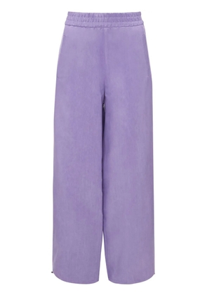 JW Anderson drawstring-hem wide-leg trousers - Purple
