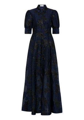 Rebecca Vallance Antoinette floral-jacquard gown - Blue