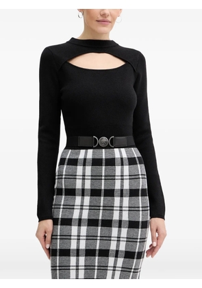 GUESS USA cut-out long-sleeves mini dress - Black