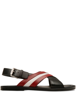 Bally crossover leather sandals - Black