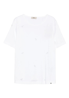 Herno rhinestone-embellished short-sleeve t-shirt - White