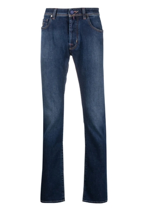 Jacob Cohën embroidered-logo slim jeans - Blue