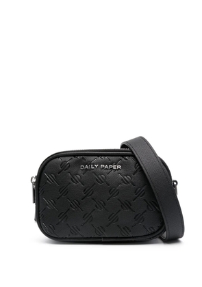 Daily Paper logo-plaque monogram-pattern shoulder bag - Black