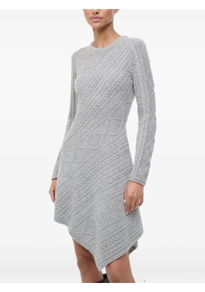 STAUD Eva Sweater cable-knit mini dress - Grey