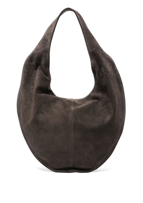 Maeden large suede crescent shoulder bag - Brown