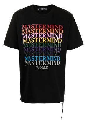 Mastermind World multi-logo print T-shirt - Black