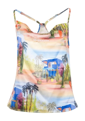 Les Benjamins printed strap top - Neutrals