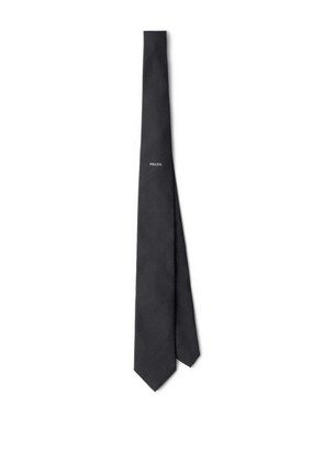 Prada 7cm silk tie - Grey