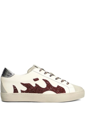 Gamin Dopamine glitter-flame sneakers - White