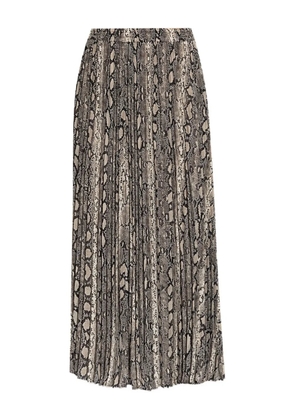 Michael Michael Kors pleated snakeskin-print skirt - Grey