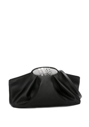 Giuseppe Zanotti crystal-embellished silk clutch - Black