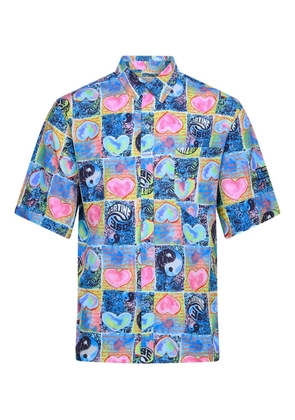 Martine Rose hearts boxy shirt - Blue