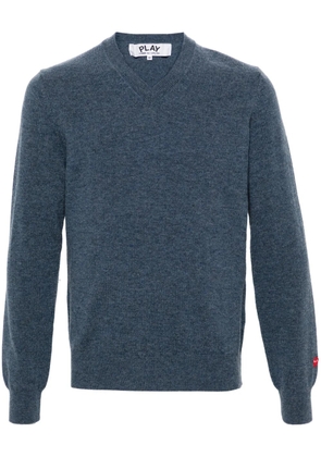 Comme Des Garçons Play heart-patch wool jumper - Blue