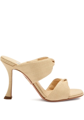 Aquazzura 95mm twist-detail high-heel sandals - Neutrals