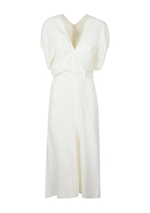 Victoria Beckham V-neck midi dress - White