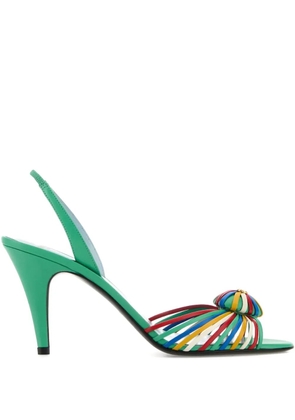Valentino Garavani 85mm Royal leather slingback sandals - Green