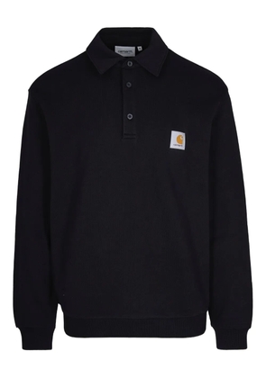 Carhartt WIP logo-patch cotton polo shirt - Black