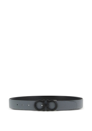 Ferragamo Gancini leather reversible belt - Grey