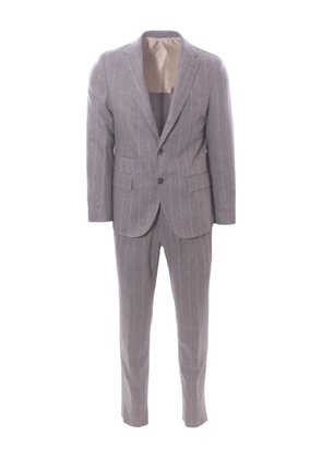 Eleventy pinstripe pleated suit - Grey