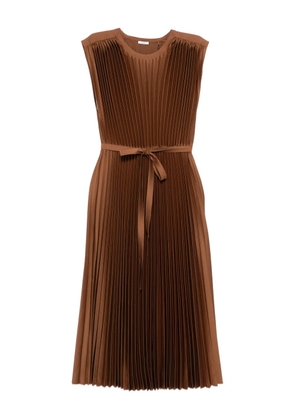 JOSEPH Volta pleated midi dress - Brown