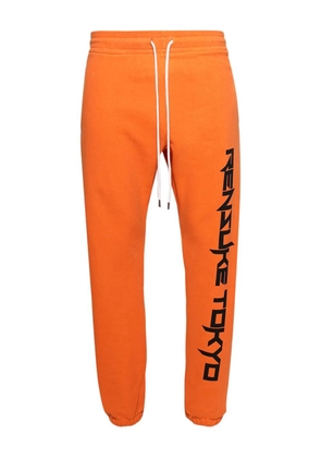 RENSUKE TOKYO logo-print tracksuit bottoms - Orange