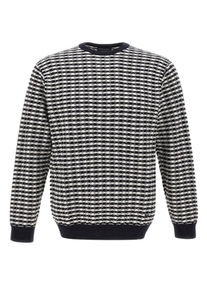 Emporio Armani patterned wool sweater - Black