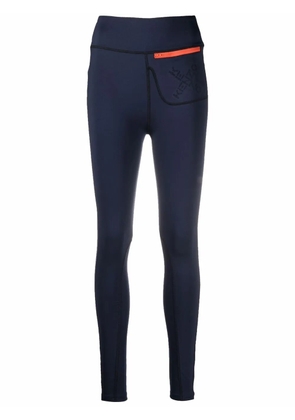 Kenzo logo-print performance leggings - Blue