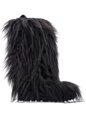 Goldbergh fur-effect knee-high boots - Black
