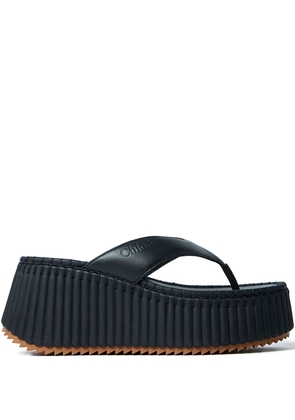 Chloé 80mm platform toe-post sandals - Black