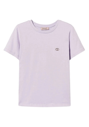 TWINSET logo-plaque T-shirt - Purple