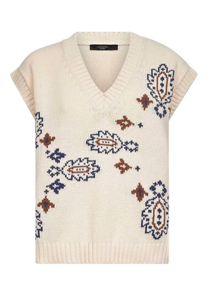 Weekend Max Mara v-neck sleeveless sweater - Neutrals