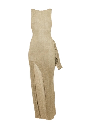 Aya Muse knit split maxi dress - Gold