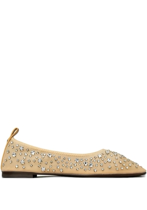 Tory Burch rhinestone-embellished ballet flats - Yellow