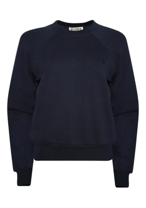 ETERNE Shrunken raglan-sleeve embroidered sweatshirt - Blue