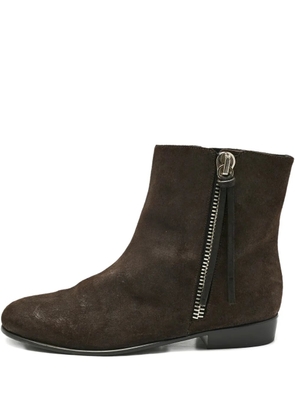 Giuseppe Zanotti suede zip-up boots - Brown