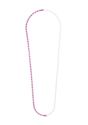 EÉRA 18kt white gold enamel and pearl necklace