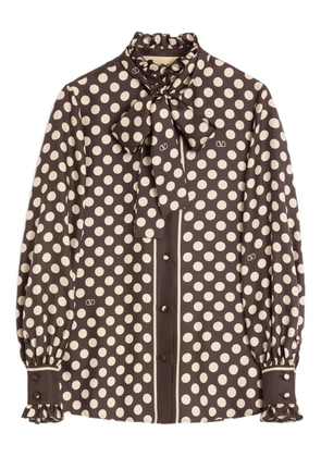 Valentino Garavani Plusdepois ruffled shirt - Brown
