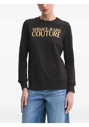 Versace Jeans Couture logo-embroidered sweatshirt - Black