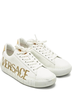 Versace Pre-Owned leather lace-up shoes - White