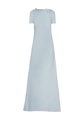 Oscar de la Renta sequin-embellished open-back dress - Blue