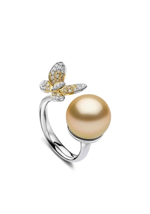 Yoko London Sunrise diamond and pearl ring - Silver