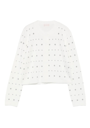LIU JO studded cardigan - White