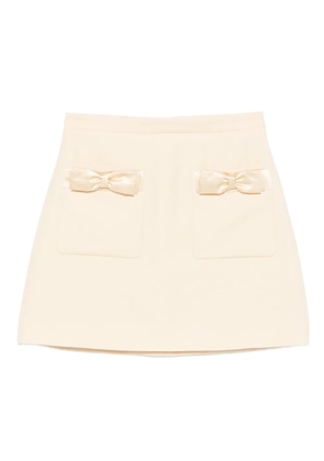 Valentino Garavani bow-pocket mini skirt - Neutrals