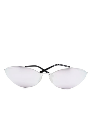 Balenciaga Eyewear BB0350S-004 SILVER-SILVER-SILVER - Black